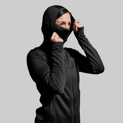 Women's Quiver Full Zip Hoodie (Black)