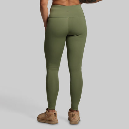 Fleece Lined Legging (Deep Green)