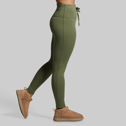 Fleece Lined Legging (Deep Green)