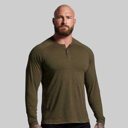 BP Premium Basic Henley (OD Green)