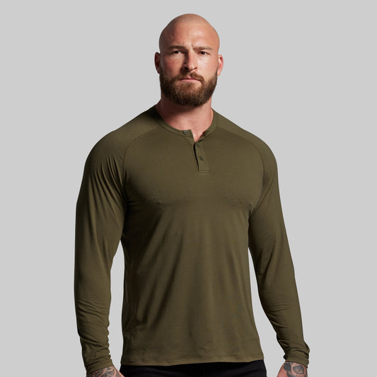 BP Premium Basic Henley (OD Green)