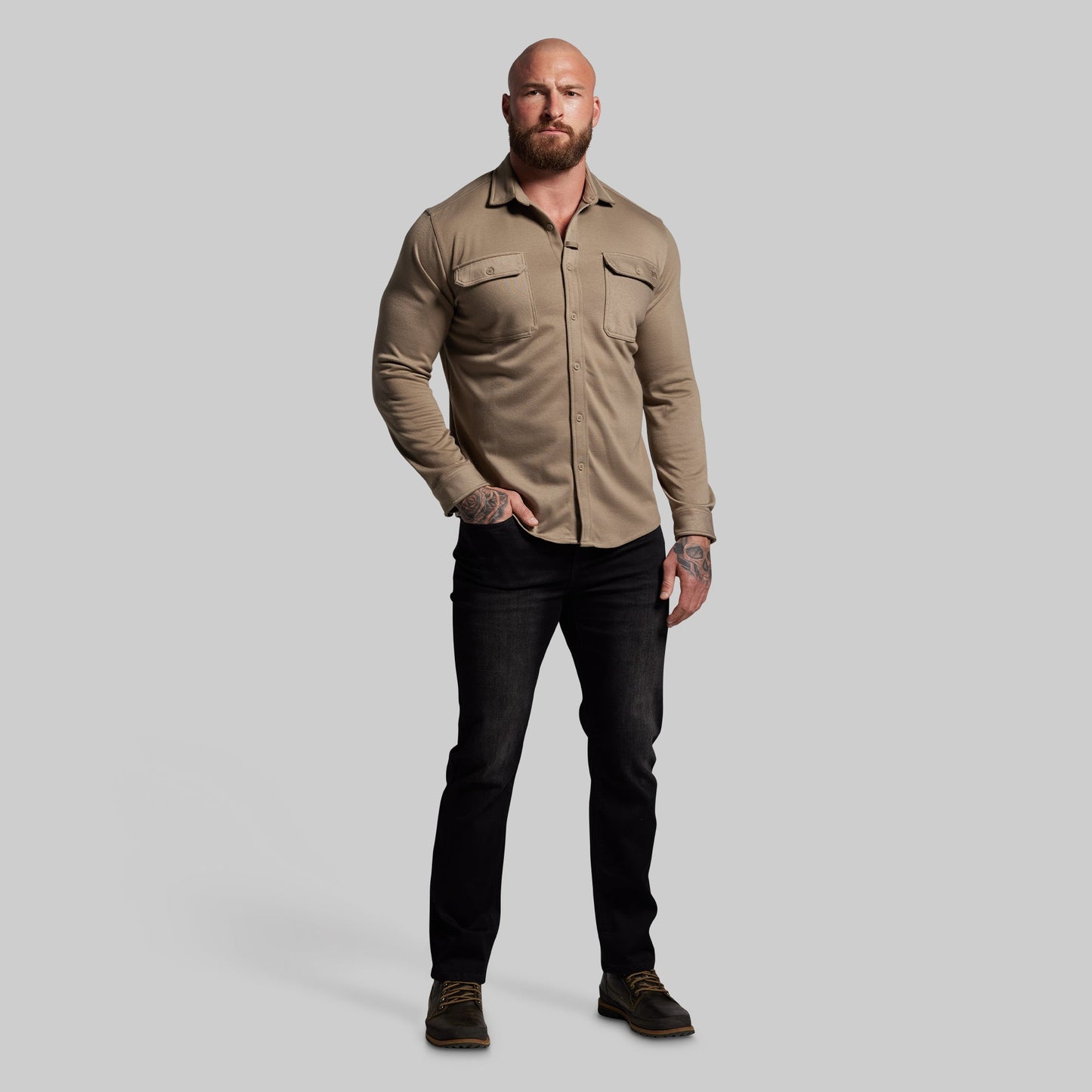 Woodsman Stretchy Flannel (Desert Tan)
