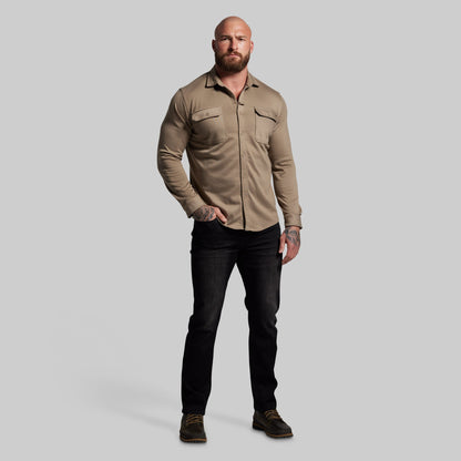 Woodsman Stretchy Flannel (Desert Tan)