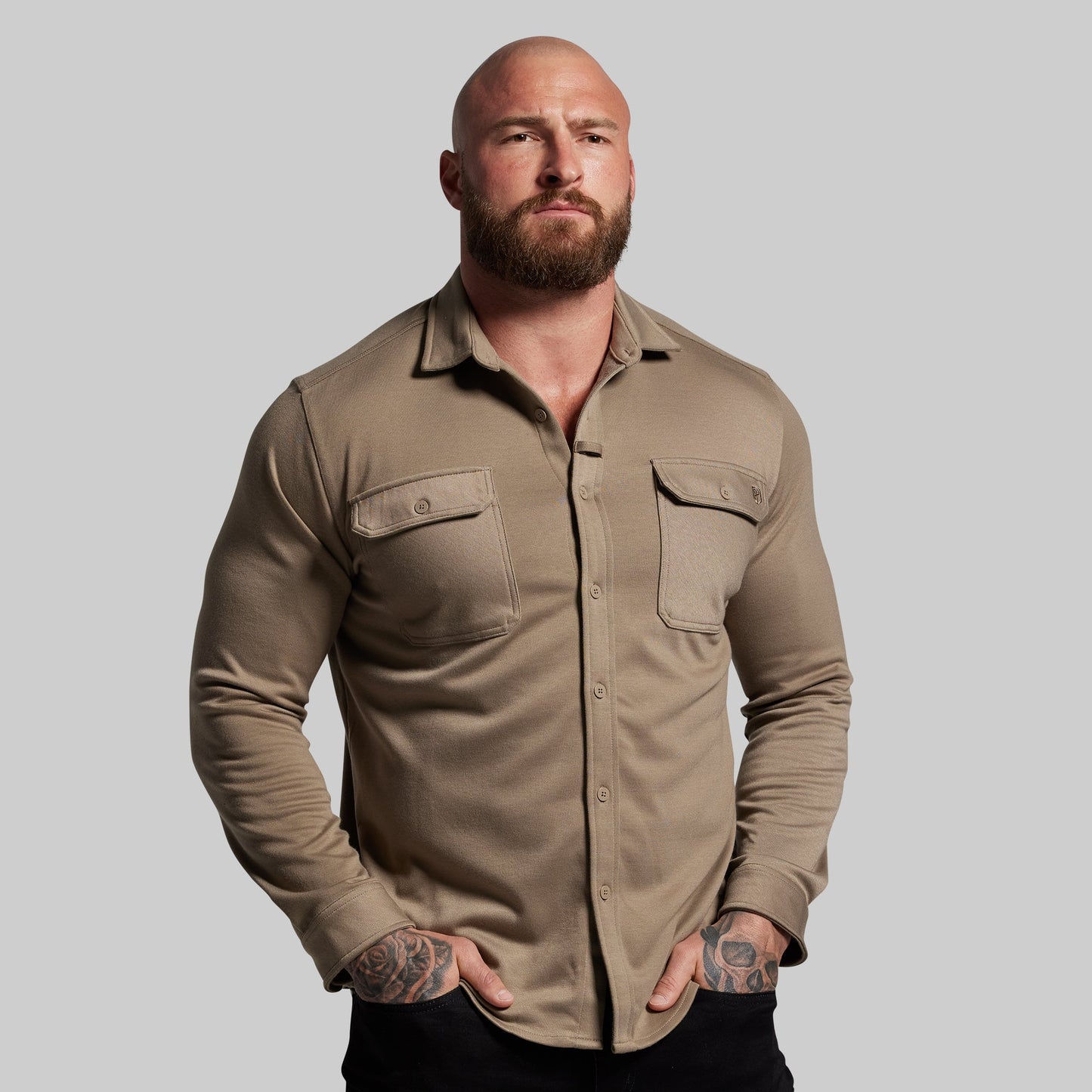 Woodsman Stretchy Flannel (Desert Tan)