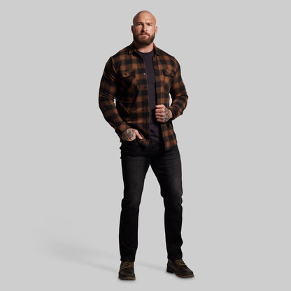 Woodsman Stretchy Flannel (Coyote Brown/Black)