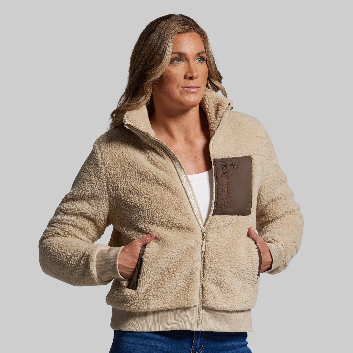 Women's All Season Sherpa Full Zip (Oatmeal)