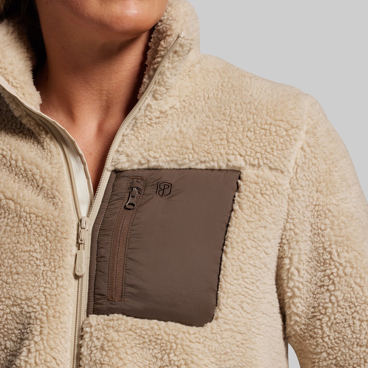 Women's All Season Sherpa Full Zip (Oatmeal)