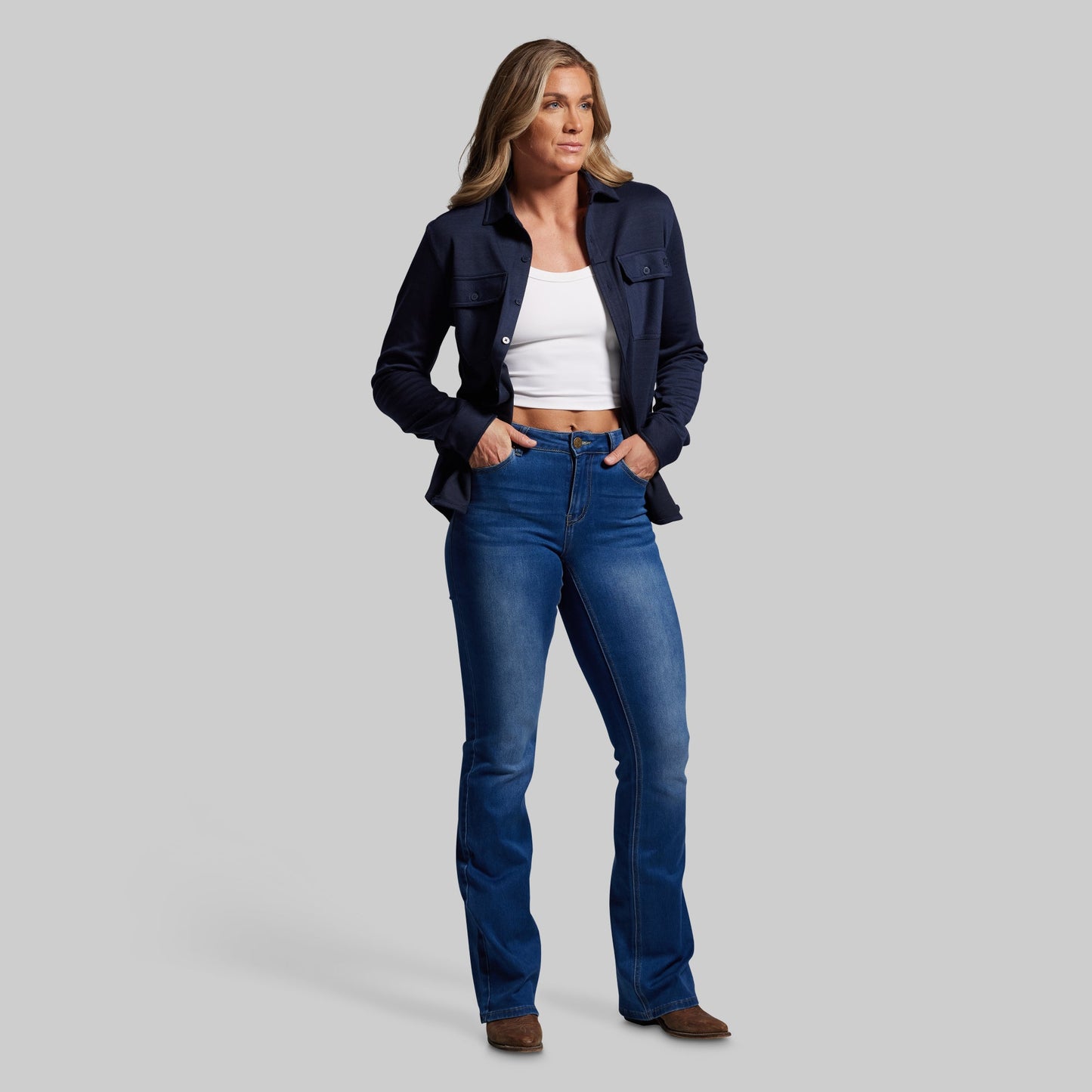 Woodsman Stretchy Flannel (BP Navy)