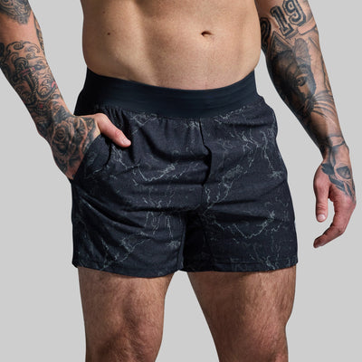 Versatile Short w/ Compression 5" (Black Marble)