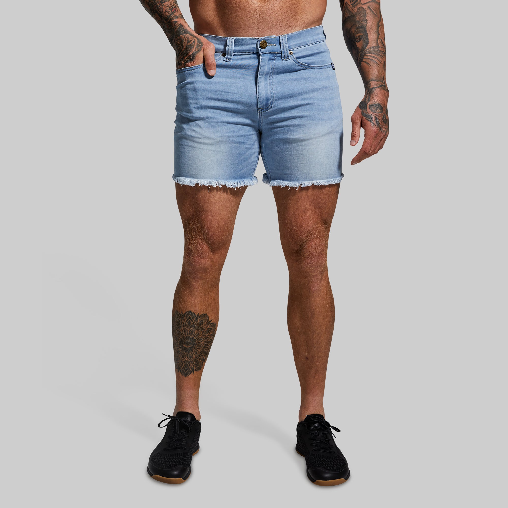 Mens FLEX Denim Jorts | Jorts for Guys | Men's Workout Jeans
