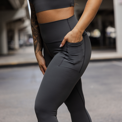 Your Go To Legging w/ Pockets 2.0 (Gunmetal)