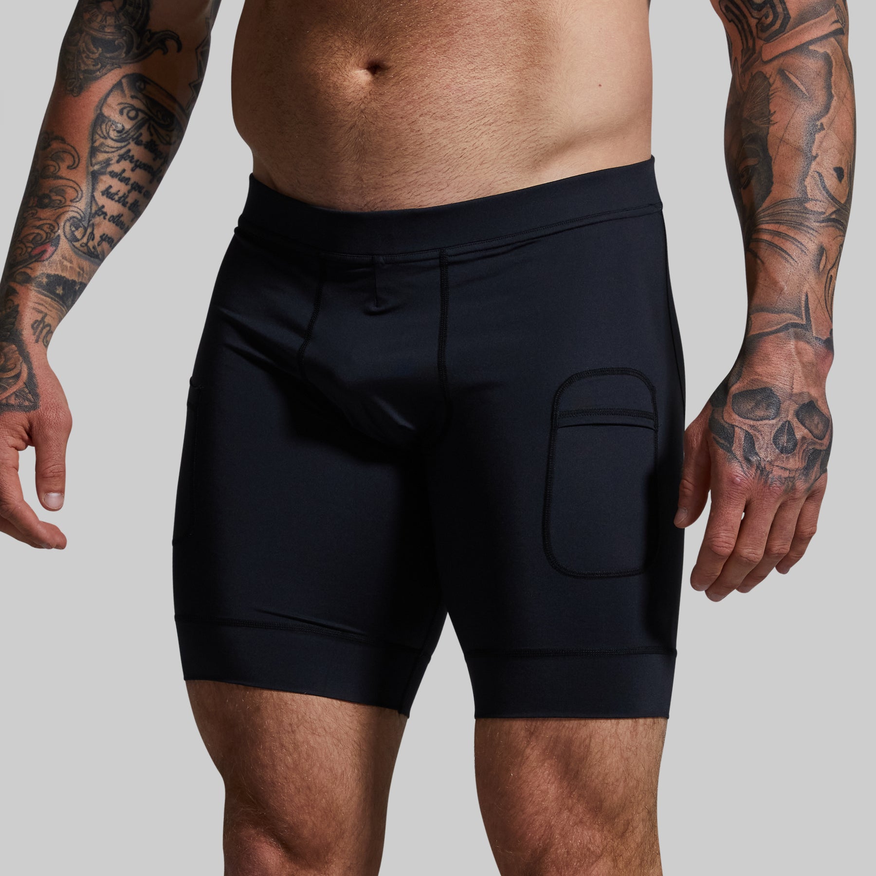 Men's Black Compression Shorts (7