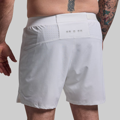Men's Endurance Short w/ Compression (White)