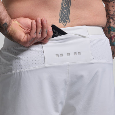 Men's Endurance Short w/ Compression (White)