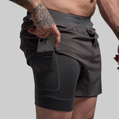Men's Endurance Short w/ Compression (Gunmetal)