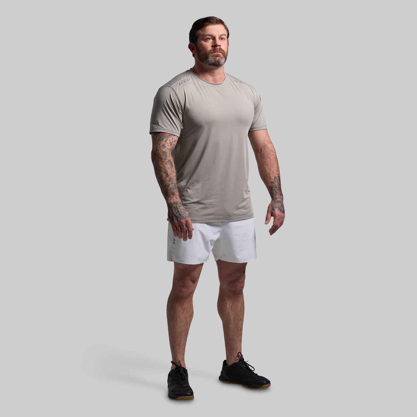 Men's Endurance Short w/ Compression (White)