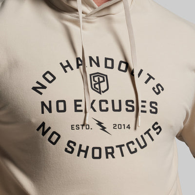 No Excuses Men's Unmatched Hoodie (Pumice)