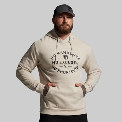 No Excuses Men's Unmatched Hoodie (Pumice)