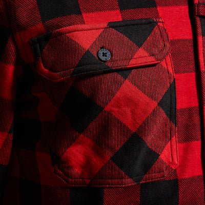 Woodsman Stretchy Flannel (Black/Red)