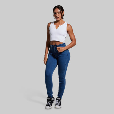 FLEX Stretchy High-Rise Skinny Jean (Mid Wash)