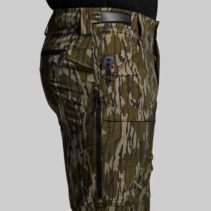 Camouflage pants on a gray background