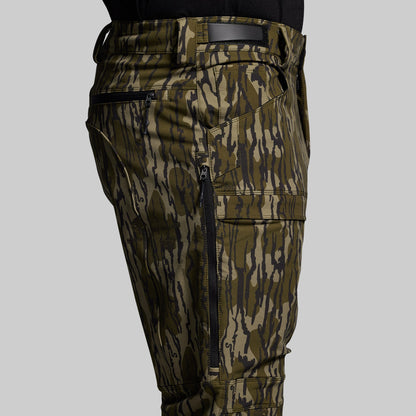 Camouflage pants on a gray background