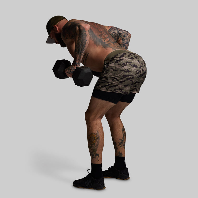 Versatile Short w/ Compression 5" (Mountain Camo)