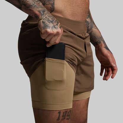 Versatile Short w/ Compression 5" (Coyote Brown)