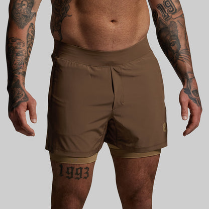 Versatile Short w/ Compression 5" (Coyote Brown)