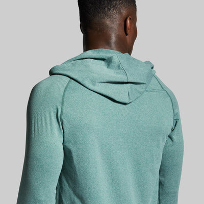 Heritage Henley Hoodie (Dark Emerald)