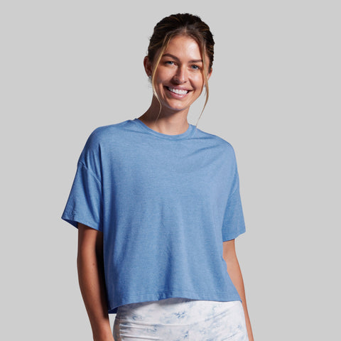 BP Premium Basic Crop Tee (Azure)