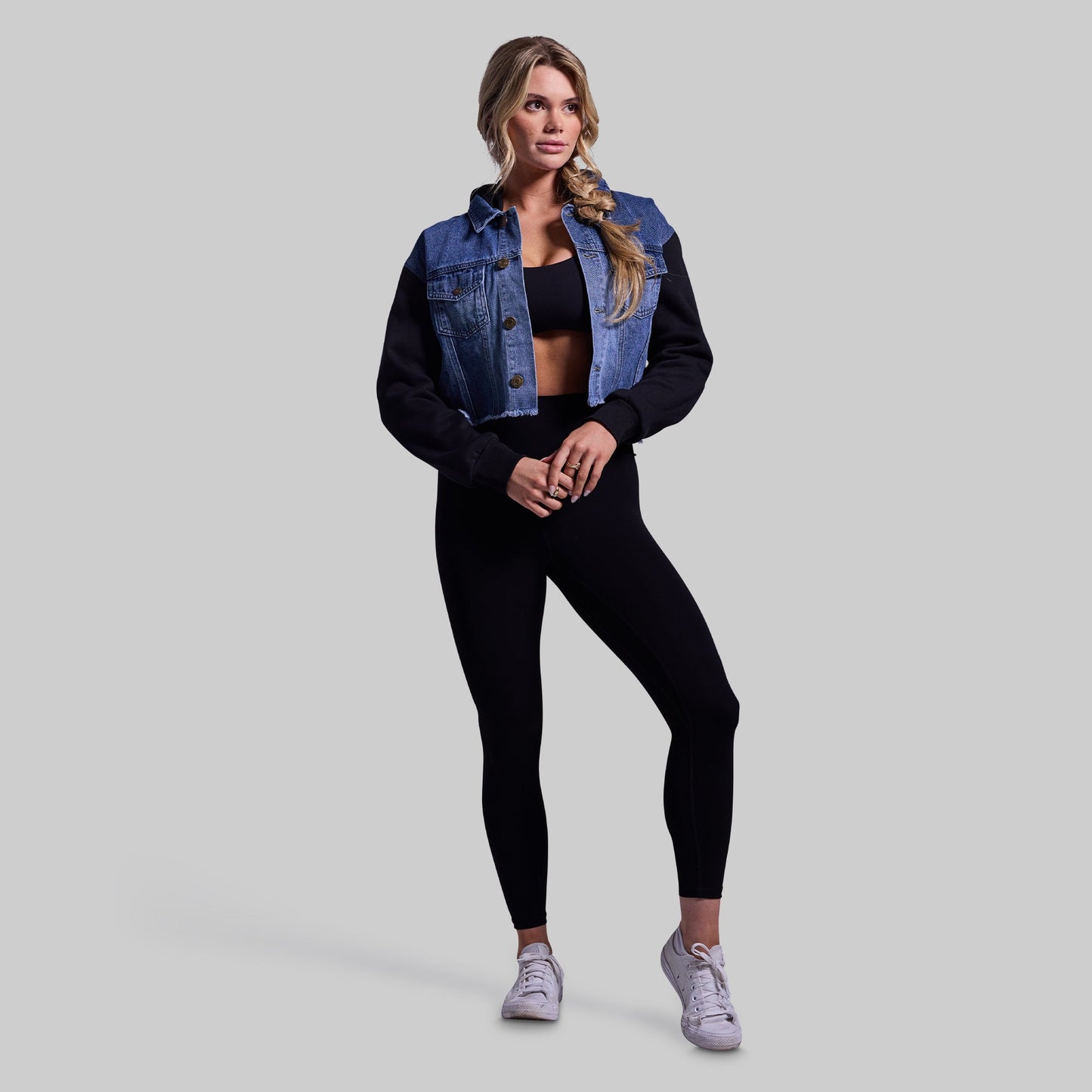 Into the Sunset Hooded Jean Jacket (Mid Wash)