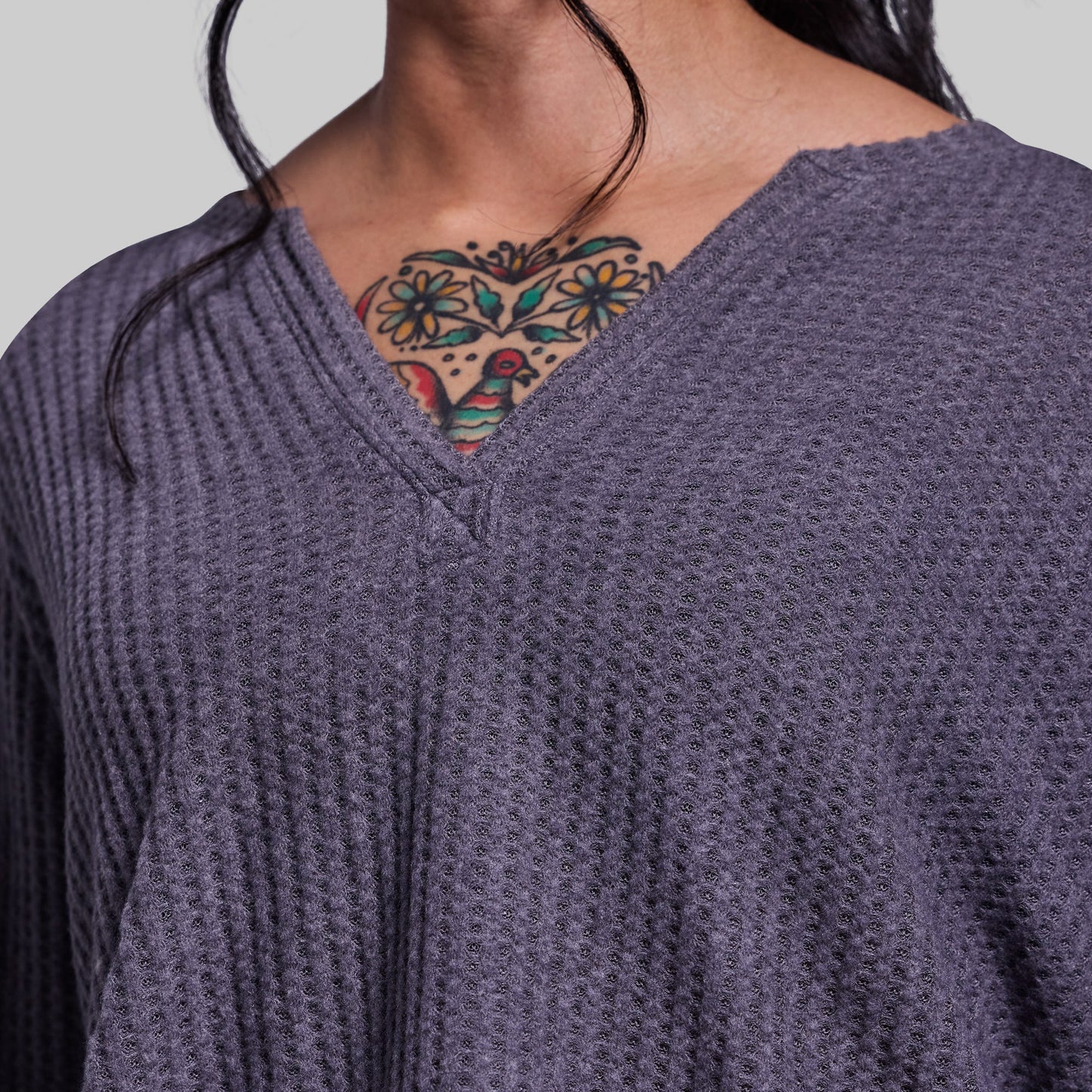 R and R Waffle Long Sleeve (Elephant)