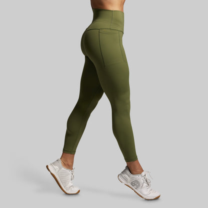 Your Go To 7/8 Legging w/ Pockets 2.0 (Army Green)