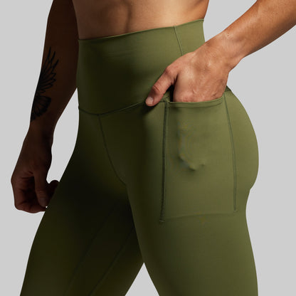 Your Go To 7/8 Legging w/ Pockets 2.0 (Army Green)
