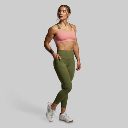 Your Go To 7/8 Legging w/ Pockets 2.0 (Army Green)