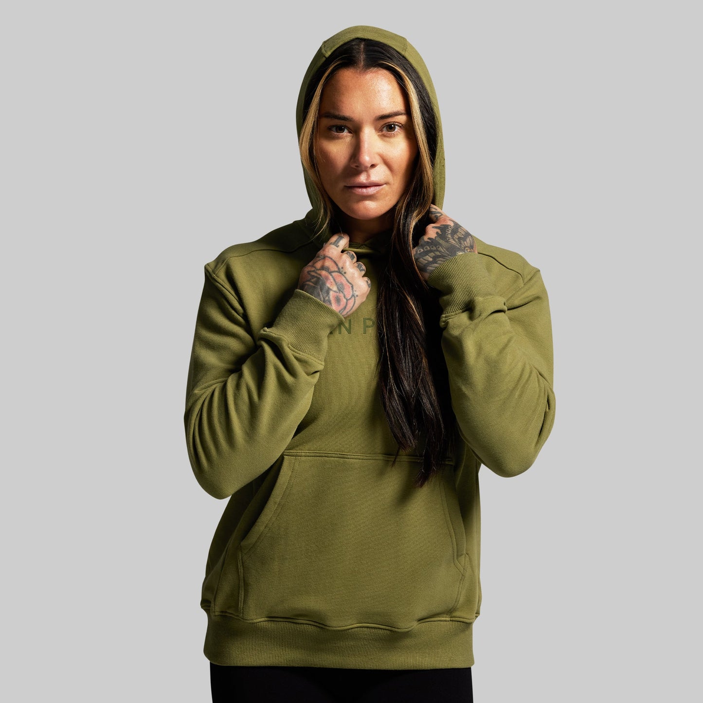BP Classic Women's Unmatched Hoodie (Army Green)