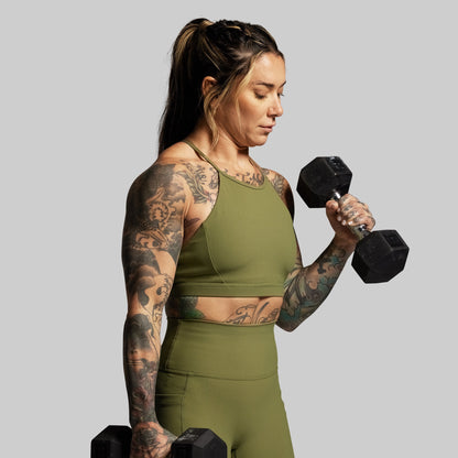 Break the Limits Sports Bra (Army Green)