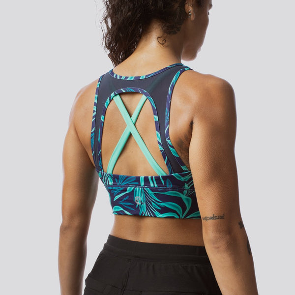 Teal Tropics Sports Bra for Nursing Moms