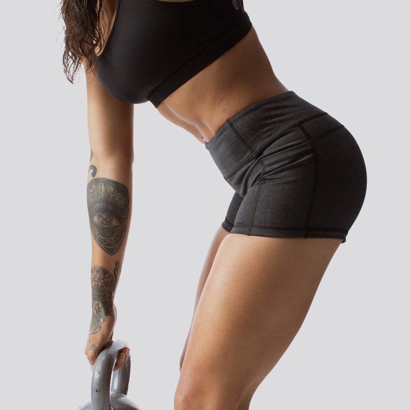 Rise & Grind Booty Short (Heather Grey)