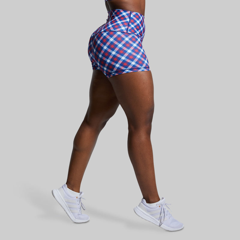 New Heights Booty Short (Patriotic Plaid)