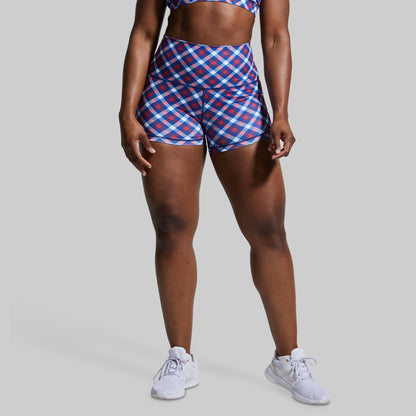 New Heights Original Booty Short (Patriotic Plaid)