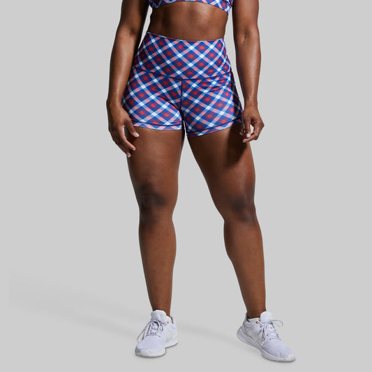 New Heights Original Booty Short (Patriotic Plaid)