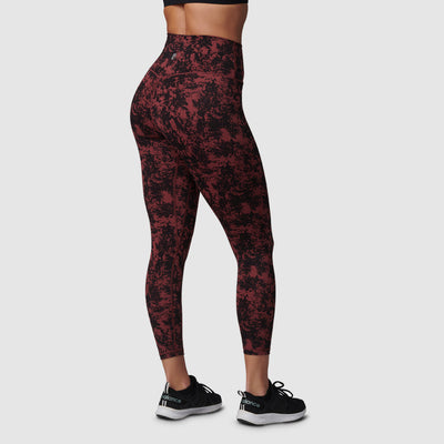 Velocity Legging (Pomegranate/Black Splash)