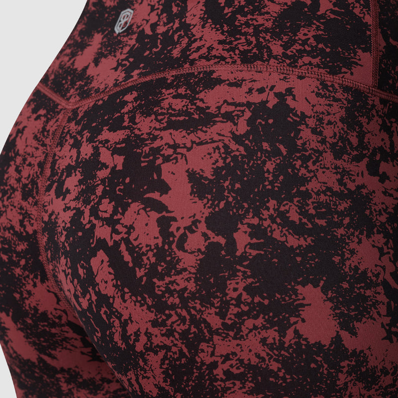Velocity Legging (Pomegranate/Black Splash)