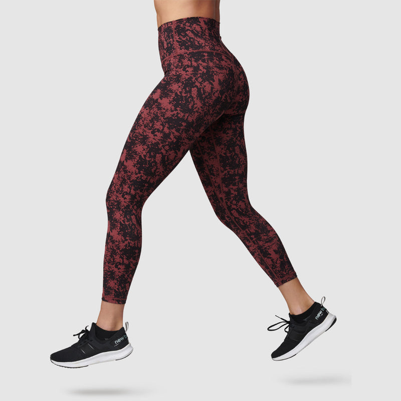 Velocity Legging (Pomegranate/Black Splash)