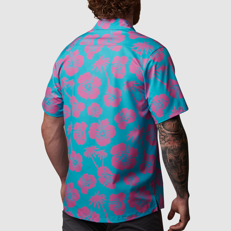 Voyager Button Up (Bayfront Hibiscus)