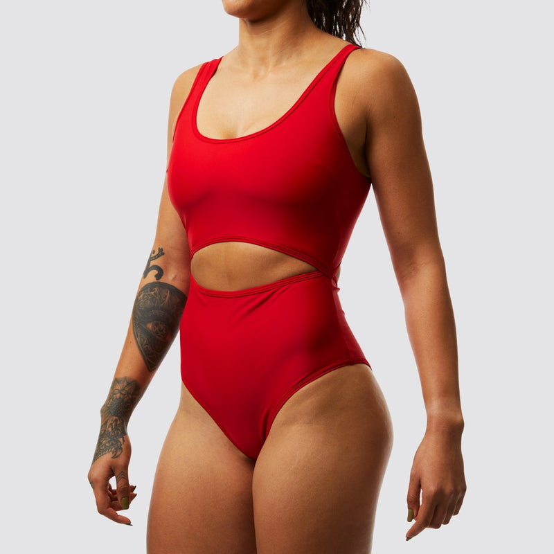 Riptide One Piece Swimsuit (Bright Red)
