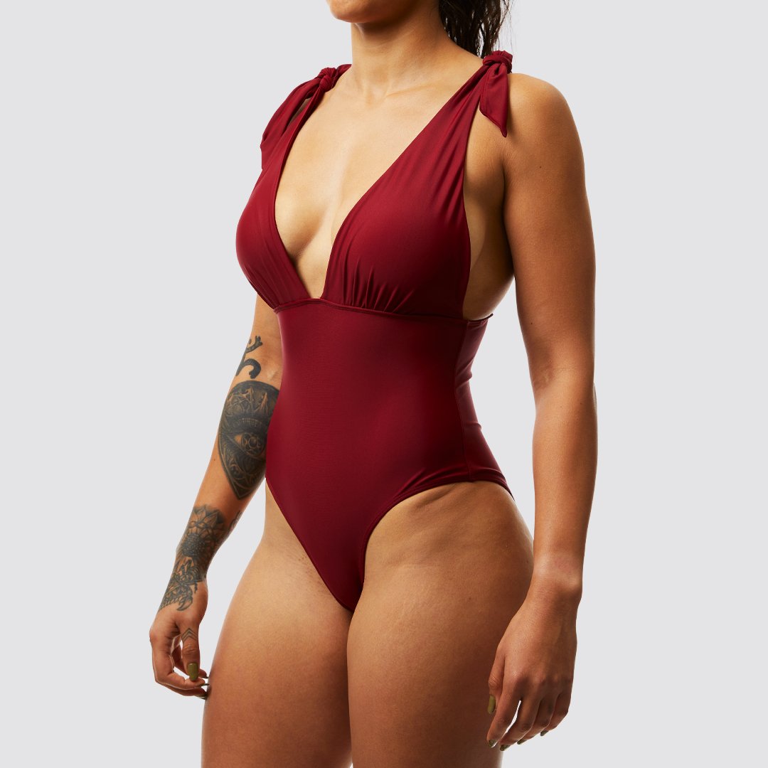 Oasis One Piece Swimsuit (Burgundy)
