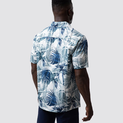 Voyager Button Up (White Palm Trees)